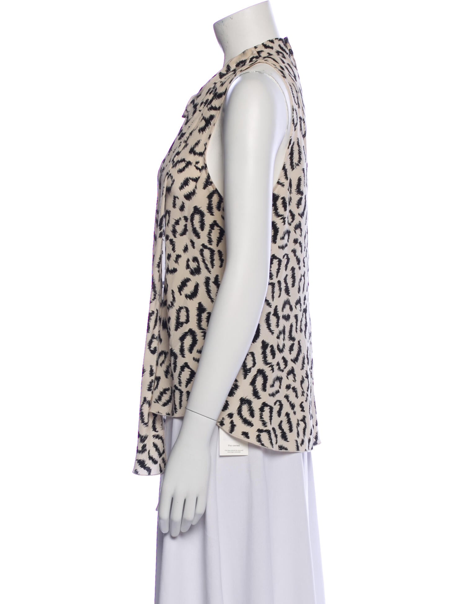 A.L.C. Silk Animal Print Top